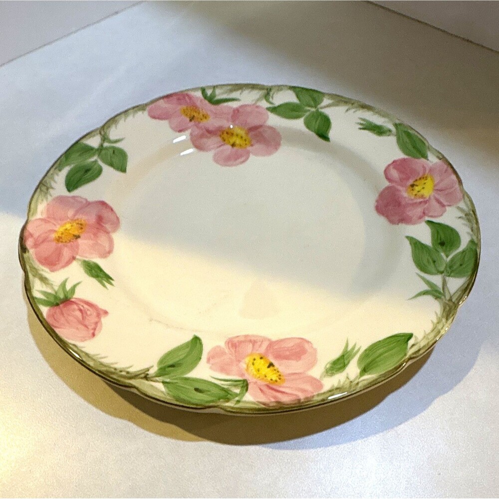 Franciscan Earthenware Floral Dinner Plate 10.5” Pink/Green Oven Safe MPN 366C